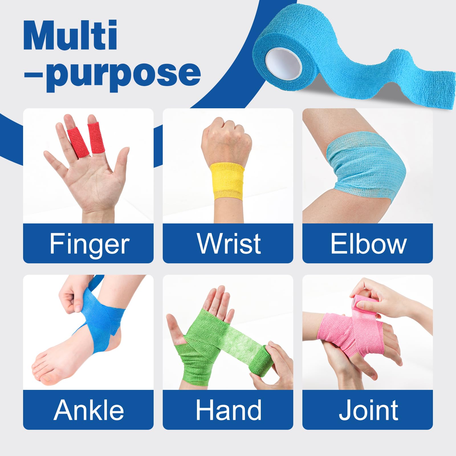 AZEN 16 Pack Self Adhesive Bandage Wrap, 2