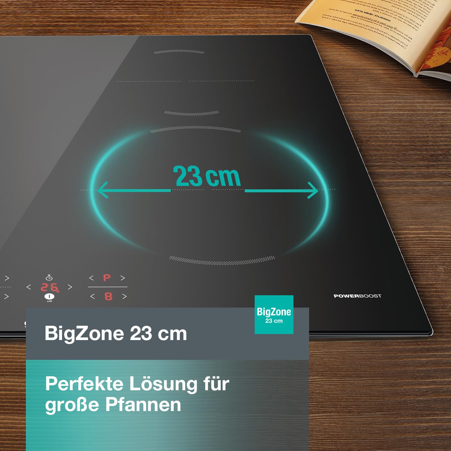 Gorenje GI621FMC Induktions-Kochfeld/Glaskeramik/BridgeZone/TouchControl/PowerBoost/Timer/ChildLock/Restwärmeanzeige/Schwarz 7
