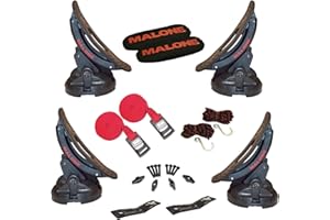 Malone Saddle Up Pro Universal Car Rack Kayak Carrier (Set of 4) with Bow and Stern Lines