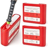 Alcedo 0.1L Portable Sharps Container (3-Pack) for Travel Use | Compact, for Insulin Needle Disposal, Built-In Needle Removal Port, Temporary Safety Closure