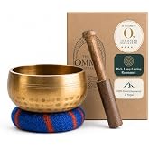 Handcrafted Tibetan Singing Bowl Set &ndash; 3.5&rdquo; Sound Bowl for Meditation, Sound Healing &amp; Yoga &ndash; Healing Instrument with Wooden Striker &amp; Cushion &ndash; Authentic Hand-Hammered in Nepal
