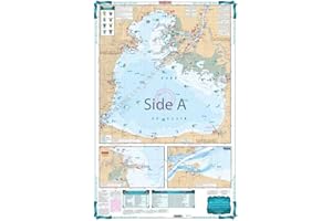 Waterproof Charts, Lake Fishing, 29F Lake St. Clair, Easy-to-Read, Large Print, Waterproof Paper, Tear Resistant, Printed on Two Sides, 2 Charts in 1, NOAA Charts