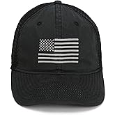 Waxed Cloth American Flag Cap American Fit US Flag Cap Fits Head Size MD - 2X