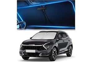 MAGNELEX Windshield Sunshade for Kia Sportage 2023 2024 2025 2026 - Innovative No-Light-Pass Technology, Mirror Cut-Out, Blocks 99% UV Rays, Fade-Resistant, Easy-Fold Sportage Windshield Sun Shade