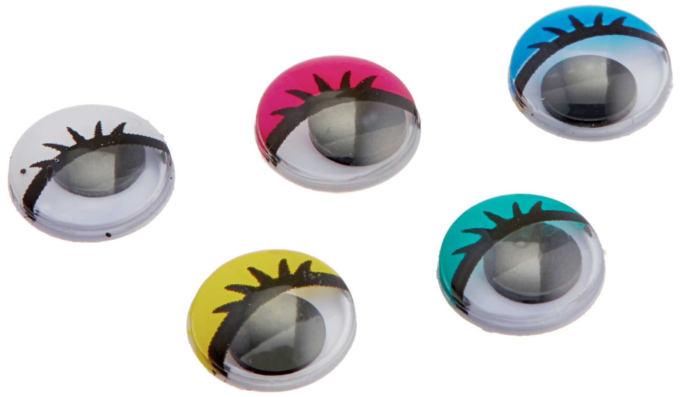 Darice, 40 piece, Round Printed Eyes, Assorted Colors, Multicolor