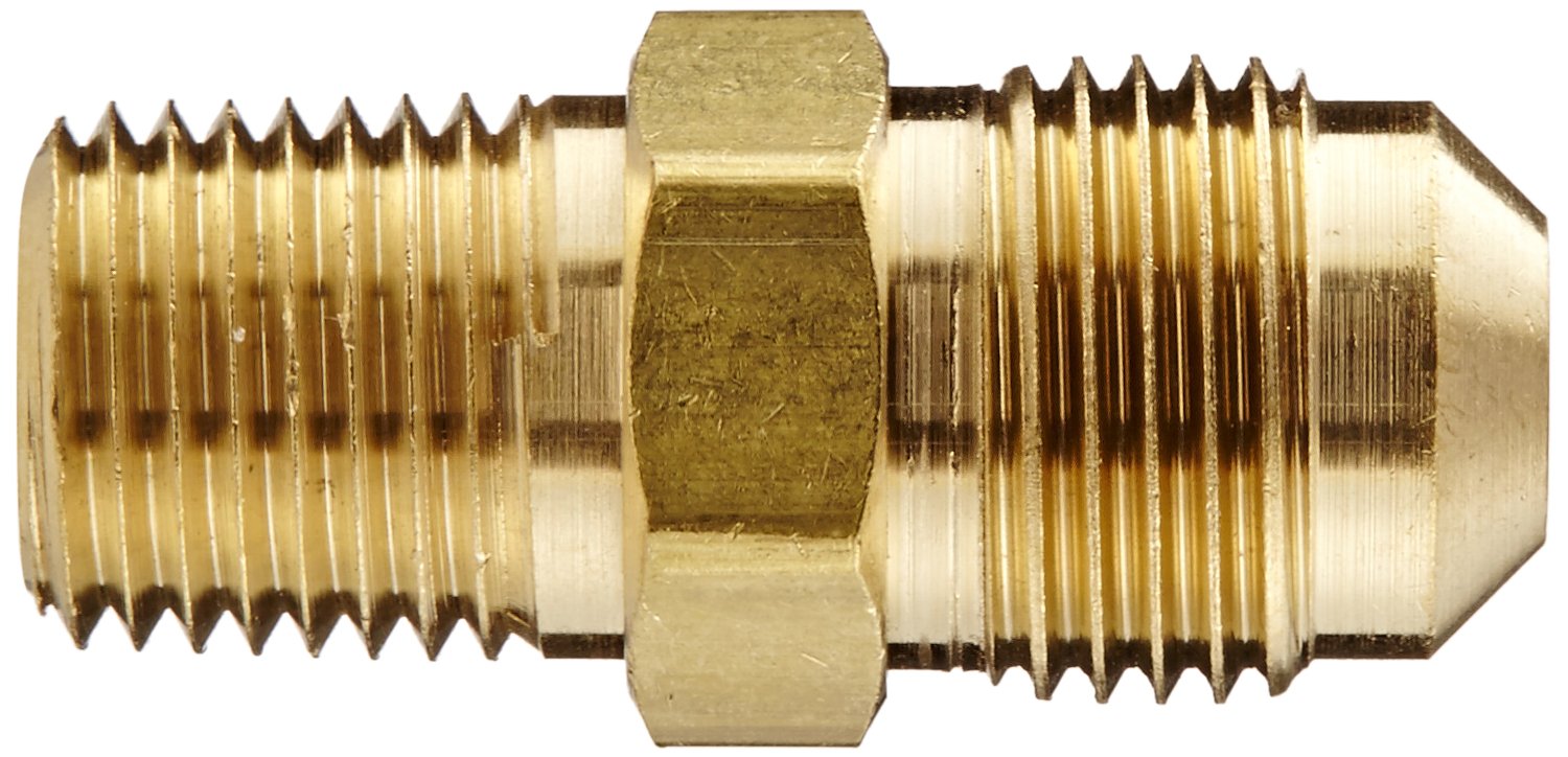 Adapter 1/4 NPT Male x 3/8 SAE Male Eaton Weatherhead 48X6 Brass CA360