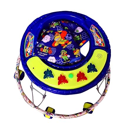 Ranco Poly Bags (TM) Baby Walker - Round Base Small Music Walker (Blue)