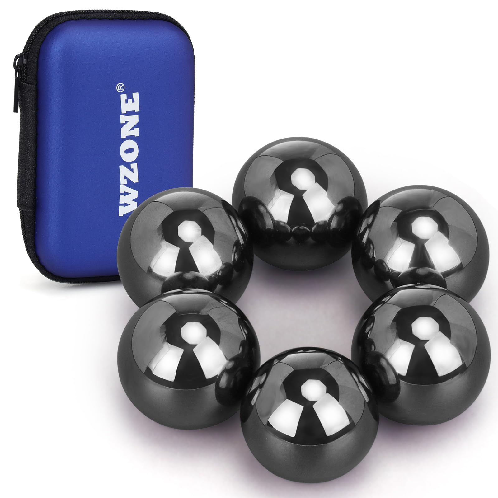 Wzone 3cm Balls Ferrite Magnet, 6 Pack Magnetic Balls Stress Relief Anti Stress Sphere Magnets for Office Home, Fun and Creative