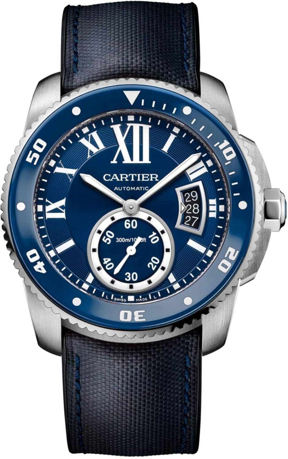 cartier blue mens watch