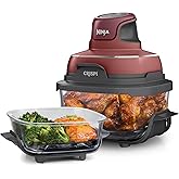Ninja Crispi Portable Cooking System with PowerPod, 4QT & 5-Cup CleanCrisp Glass Containers, Air Fryer Functionality, Max Cri