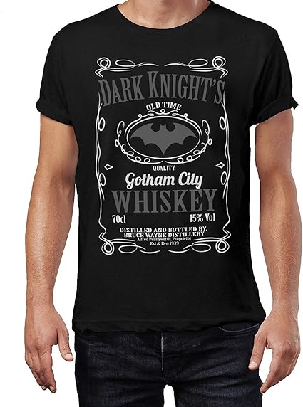 Amazon Qqw The Dark Knightウイスキーtシャツ バットマン風ファンアートユニセックスコメディtシャツ Tシャツ カットソー 通販