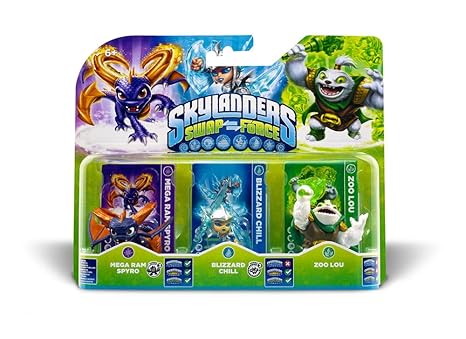 Skylanders Swap Force - Triple Pack B (Zoo Lou, Spyro, Chill)