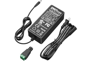EMITEVER 24V Power Supply, 60W LED Power Adapter UL-Listed, 100-240V AC to 24V DC 2.5A Converter Lighting Transformers for LED Strip Lights,CCTV Cameras