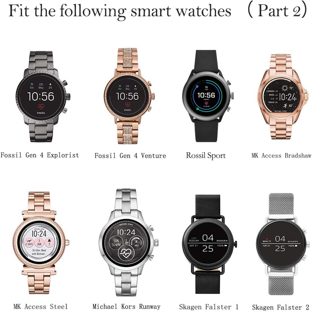 Tranesca Aluminum Watch Stand for Multiple Brand smartwatches - Stand only (Compatible with Michael Kors, Armani, Diesel, Fossil and More, Must Have smartwatch Accessories): Electronics