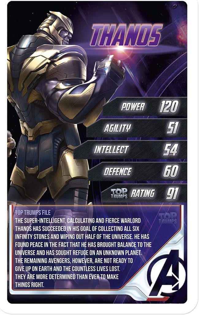 Marvel Avengers Endgame Top Trumps Card Game, Black, 8.5 cm x 1.97 cm x 14 cm - Image 3