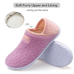 Fuzzy House Slippers for Women Men Indoor Closed