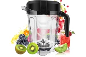 64oz Blender Container Replacement for Vitamix Low-Profile Blender Pitcher 750 5200 5000 6300 7500 vm0102 Classic/Explorian S