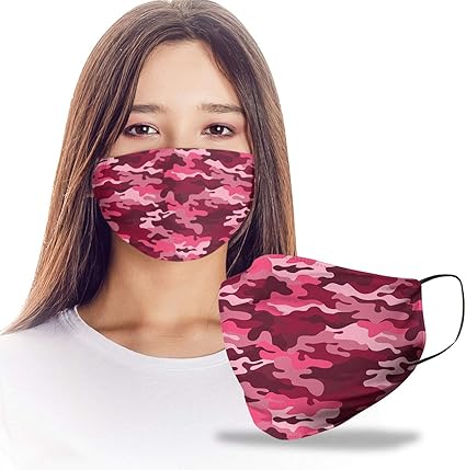 Download Amazon Com Vth Global Pink Camouflage Camo Pattern Reusable Washable Face Mask Women Men For Dust Protection Sports Outdoors PSD Mockup Templates