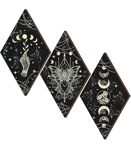 Gothic Witch Wooden Wall Sign - 'Live By The Sun Love By The Moon' Pagan Decor - View #6