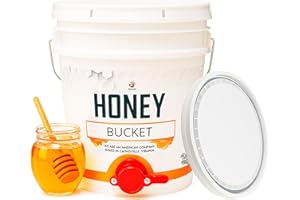 SunVara Honey Bucket 5 Gallon Bucket with Spigot Extractor Equipment Food-Grade PP 20L Capacity