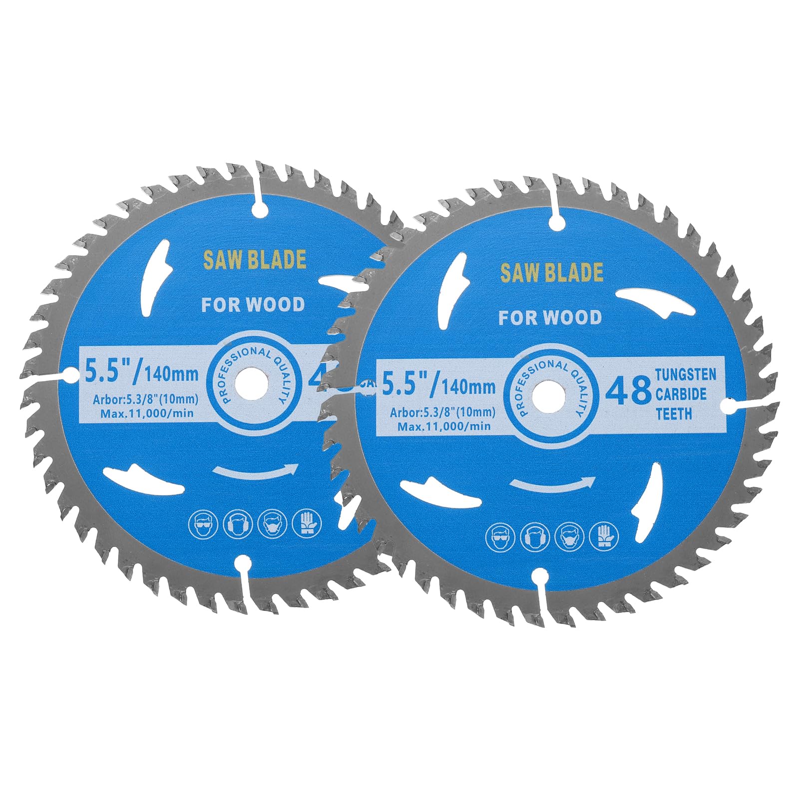 Kozelo Circular Saw Blade - [5-3/8-inch x 48 Teeth x 10mm Arbor] Circular Cutting Blade for Woodworking Plastic Use, 0.09-inch Kerf