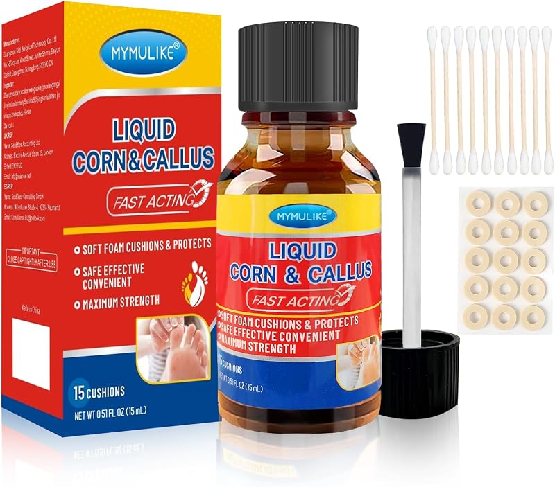 MYMULIKE Liquid for Corn Removers Extra Strength Foot Pain Relief 15ML