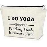 Yoga Gifts for Women Yoga Lover Gift Makeup Bag Birthday Gifts for Yoga Lover Girls Sister Gifts from Sister Cosmetic Bag Thank You Gifts Christmas Gifts for Her Cosmetic Travel Pouch