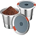 Reusable K Cups Coffee Filter, Stainless Steel K Cup Reusable Coffee Pods Filters for Keurig 1.0 & 2.0 Coffee Makers Non-BPA Keurig Reusable Coffee Pods (2 Packs)