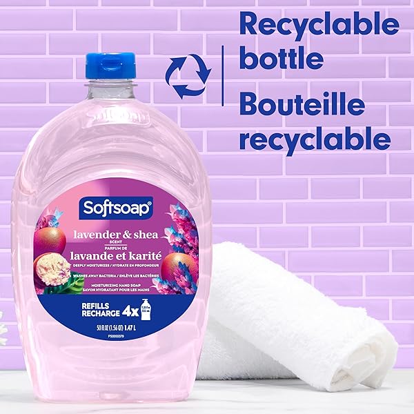 SOFTSOAP DEEPLY MOISTURIZING LIQUID HAND SOAP REFILL, LAVENDER & SHEA BUTTER – 50 FL. OZ