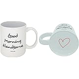 Funny Guy Mugs Good Morning Handsome Ceramic Coffee Mug, White, 11-Ounce