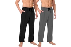 BAMBOO COOL Men's Pajamas Bottoms, Pajama Pants for Men, Lounge Sleep Bottom, Pj Pant, Soft Comfy Sleepwear with Pockets
