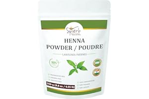 Spierb Henna Powder 250 g | Pure Lawsonia Inermis Leaf | Natural Hair Colour for Warm Copper to Auburn Tones | Easy to Mix & 