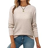 EVALESS Sweaters for Women Trendy 2025 Crewneck Long Sleeve Lightweight Knit Pullover Tops Fall Fashion Outfits