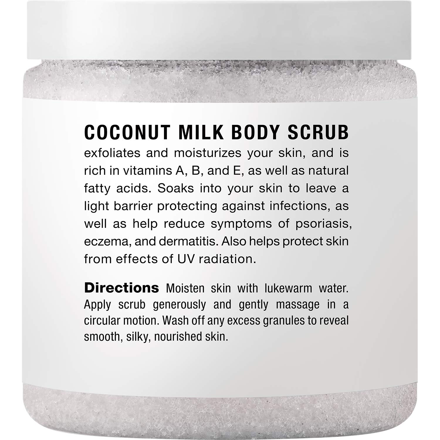 Majestic Pure Coconut Milk Body Scrub, Anti Cellulite & Exfoliator, Natural Skin Care Formula Helps with Stretch Marks, Eczema, Acne and Varicose Veins, 12 Oz : Beauty