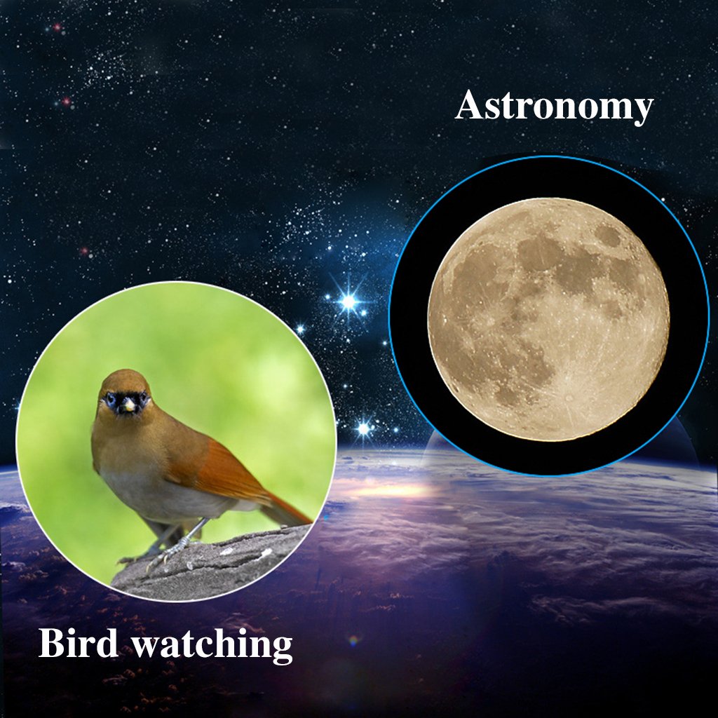 Bial 350X60mm Binoculars Monocular Astronomical Telescope w/Tabletop Tripod & Compass & Carry Case