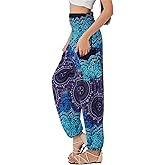 Joob Joob Boho Pants for Women - Hippie Harem Pants Women - Womens Yoga Pants – Comfy Bohemian Flowy Hippie Clothes