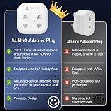 AUNNO Double Shaver Plug Adaptor UK 2500W 2 Way 10A Fuse CE UKCA view 3