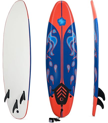 Amazon.com: BIC Sport DURA-TEC Surfboard, White/Blue, 7-Feet 6