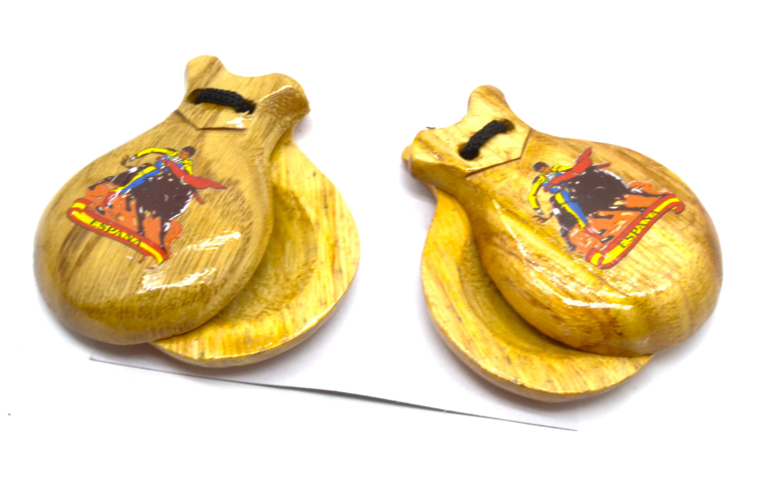 Spanish Castanets Natural Wood for Adults