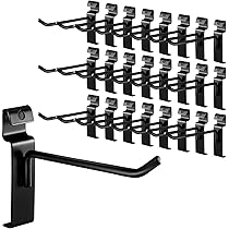 Grid Wall Hanger Set Of 25 Black Metal Gridwall Hooks For Retail Display & Mini Grid Cubes Pegboards & Gridwalls - Foto 8