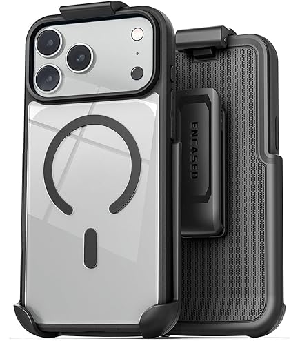 Buy Encased Thin Armor Series Compatible With IPhone 12 Pro Max Belt Clip Case Slim Grip Cover With Holster Black