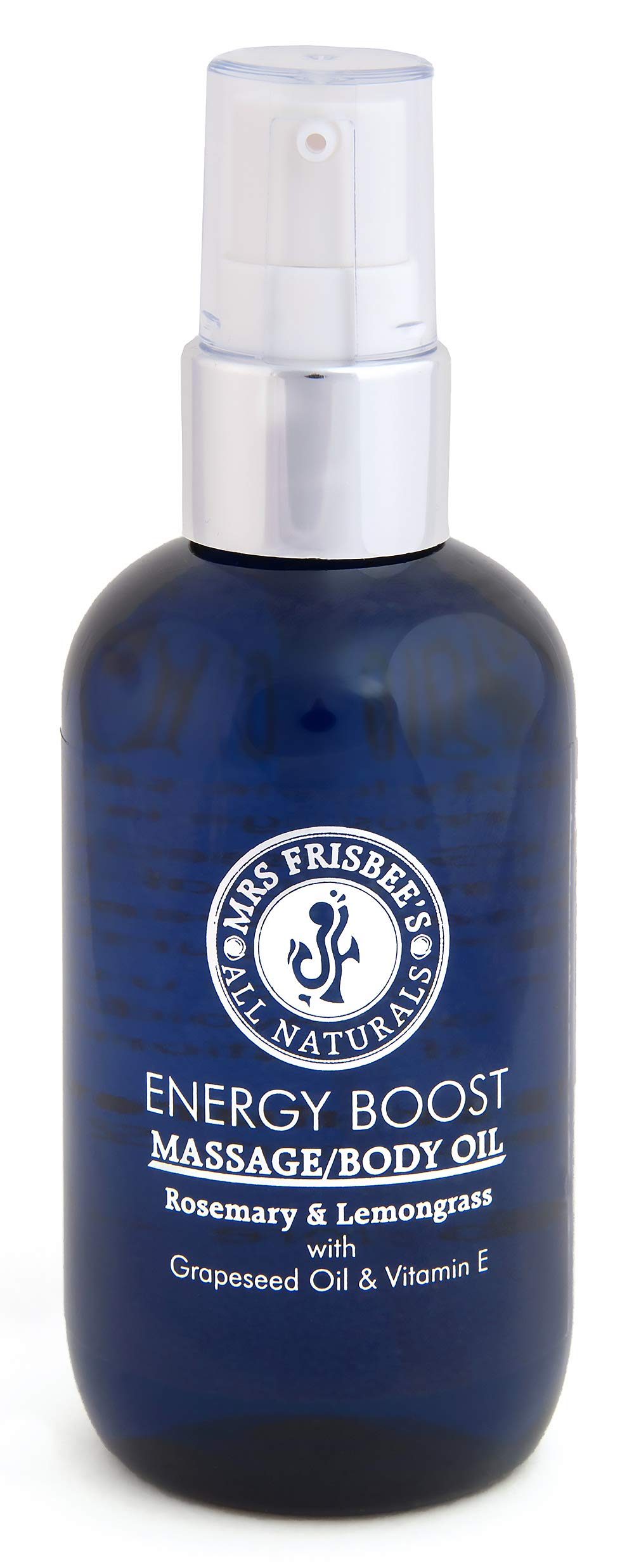 Energy Boost Aromatherapy Massage Oil with Rosemary and Lemongrass Pure Essential Oils, Pure Cold Pressed Oils, and Vitamin E/Handmade/Natural/Vegan (100ml)