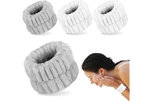 AZRDXSD 4Pcs Microfiber Wrist Bands for Face Washing - Absorbent Towel Wristbands for Women, Prevents Water from Spilling Down Arms