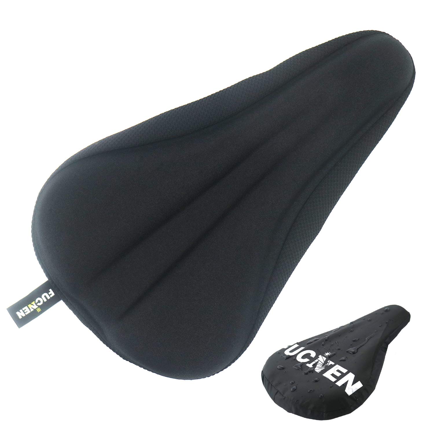 10.5*6.3 inch Bike Gel Narrow Seat Cover Padded FUCNEN Traditional Bike Small Saddle Cushion Cover for Road Mountain City Bicycle Cycling Great Helps on Saddle Sores Comfy Kids Seat Cover