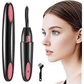 Vexarabug Heated Eyelash Curler, Electric Eyelash Curler for Fast Heat up Within 10s - 24 Hours Long Lasting, 2 Temp Settings Makeup Tools Safe & Portable Lash Curler with USB Charging
