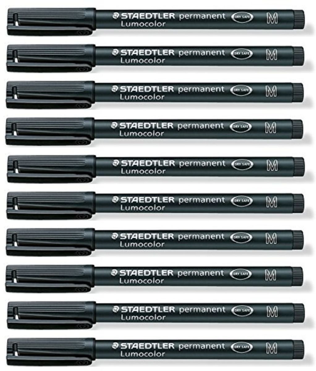 STAEDTLER Lumocolor Black Medium Permanent Marker