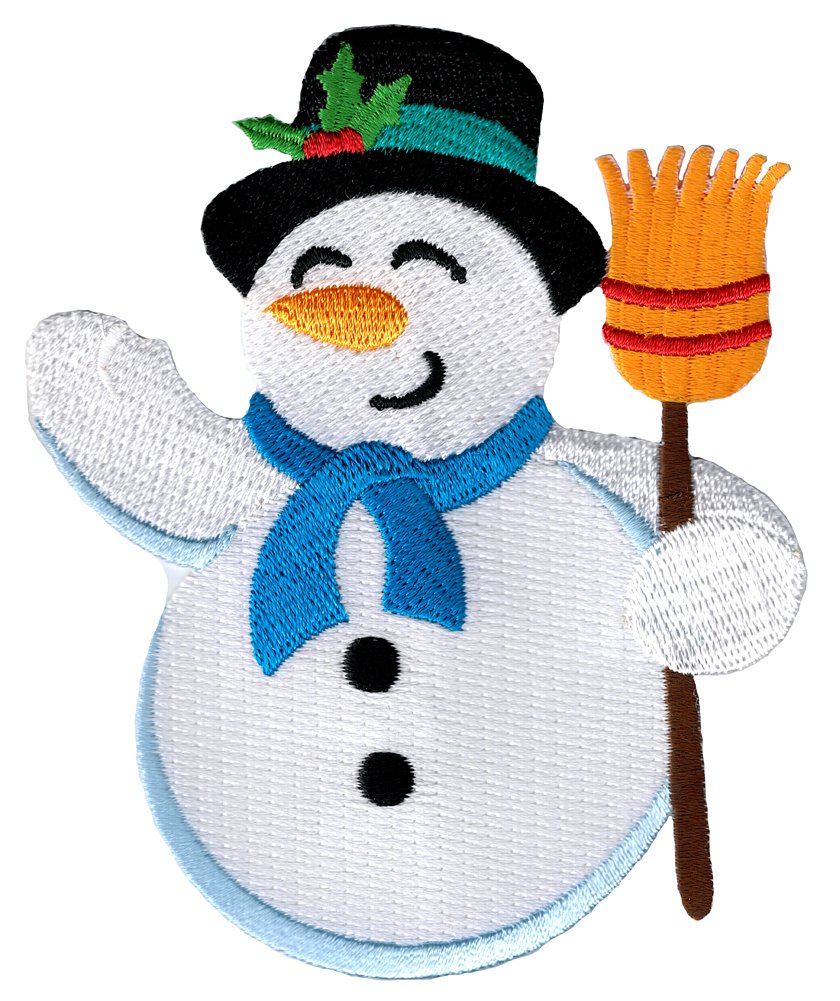 Photo 1 of ** SIMILAR IMAGE**Snowman Patch Embroidered Iron-On Christmas Frosty Winter Holiday Applique