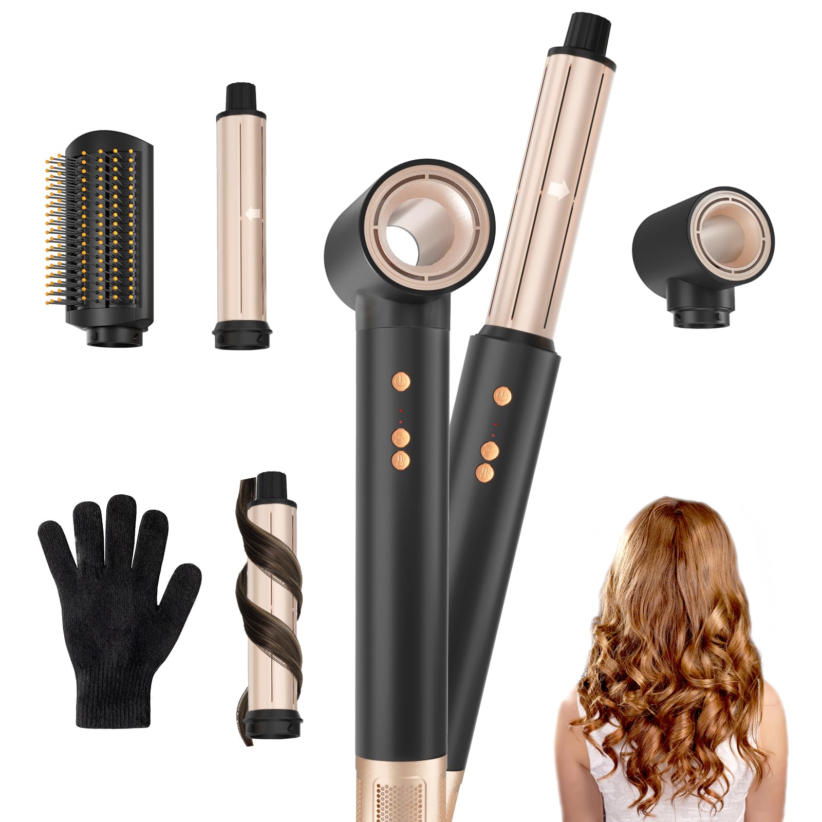 Photo 1 of BAUTIA Hot Air Brush 1300W High-Speed Hair Dryer Brush, Auto Hair Curling Styler, Blow Dryer Tool for Fast Drying, Styling, Curling, Straightening - Professional Air Styler