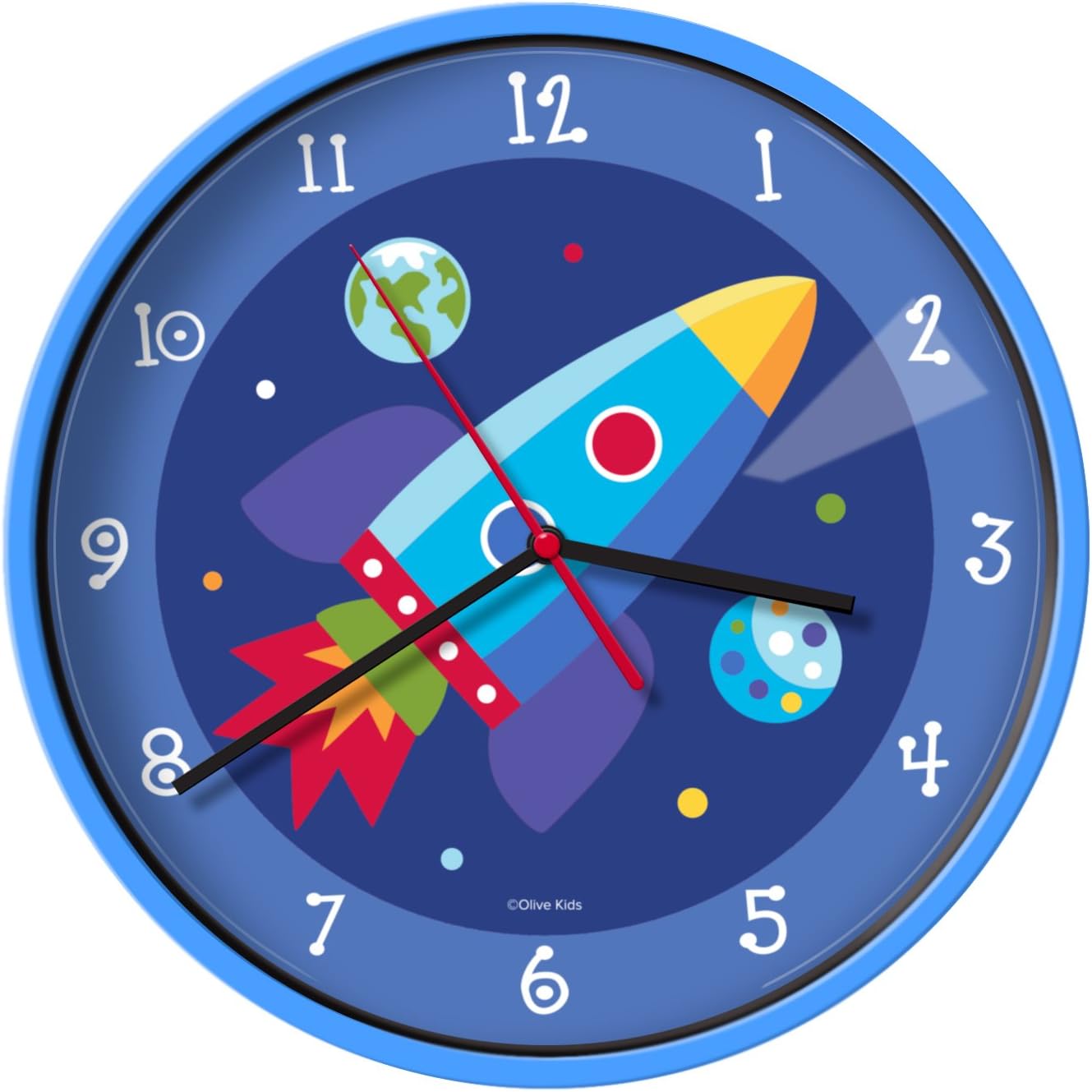 Wildkin Kids Wall Clock for Boys and Girls, Features Silent