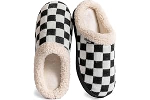 UBFEN Mens Slippers for Indoor Bedroom Memory Foam House Shoes Lightweight Slip On Outdoor Slipper